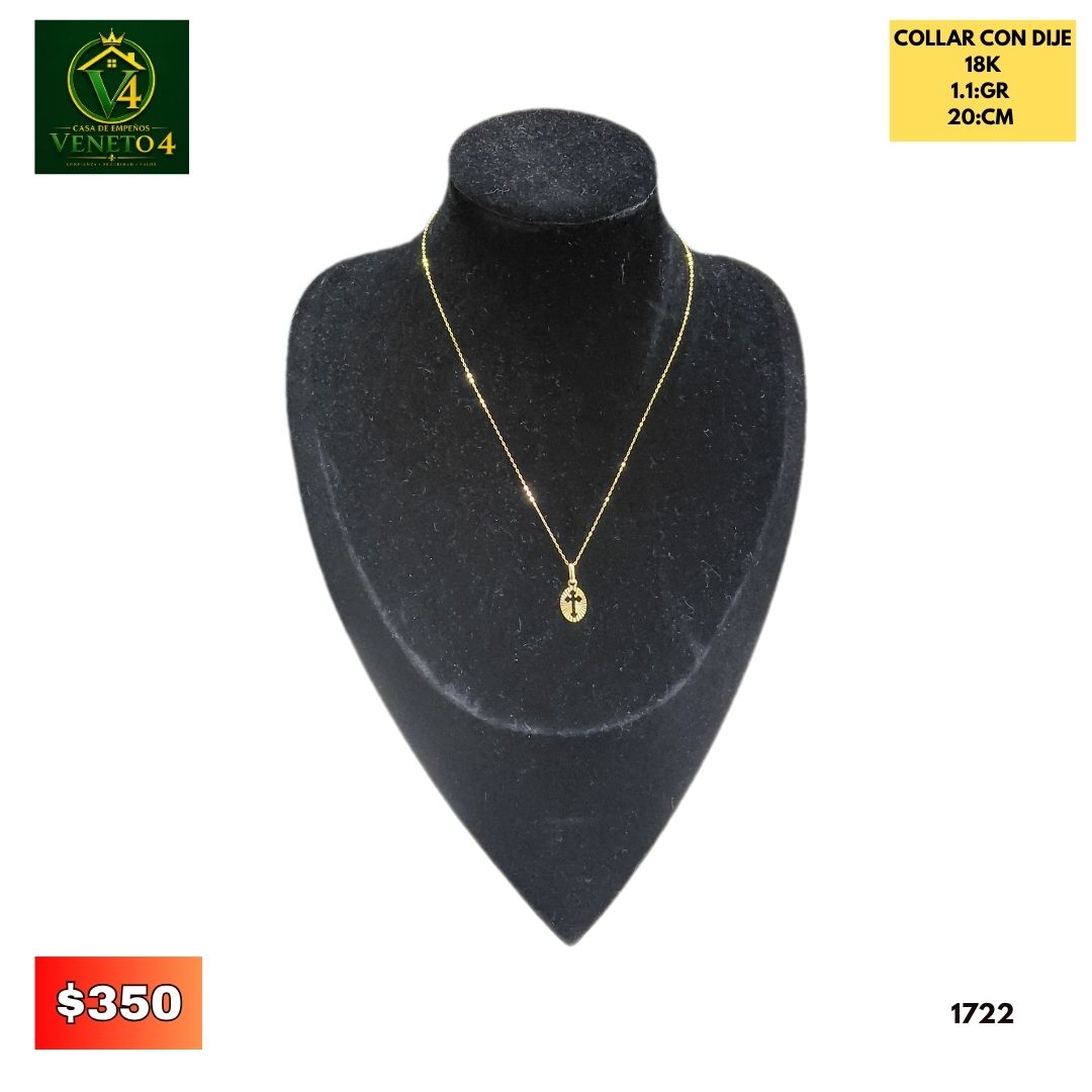 COLLAR CON DIJE 18K 1722