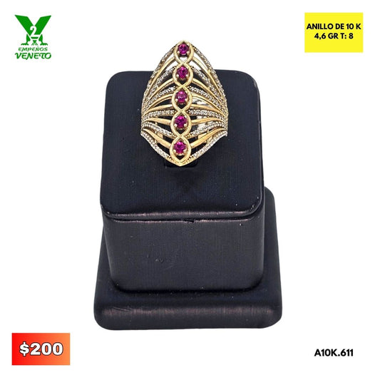 ANILLO DE 10 K RUBIS A10K-611