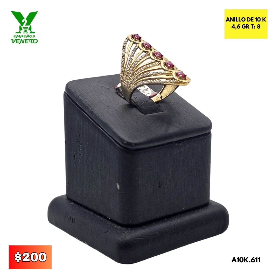 ANILLO DE 10 K RUBIS A10K-611