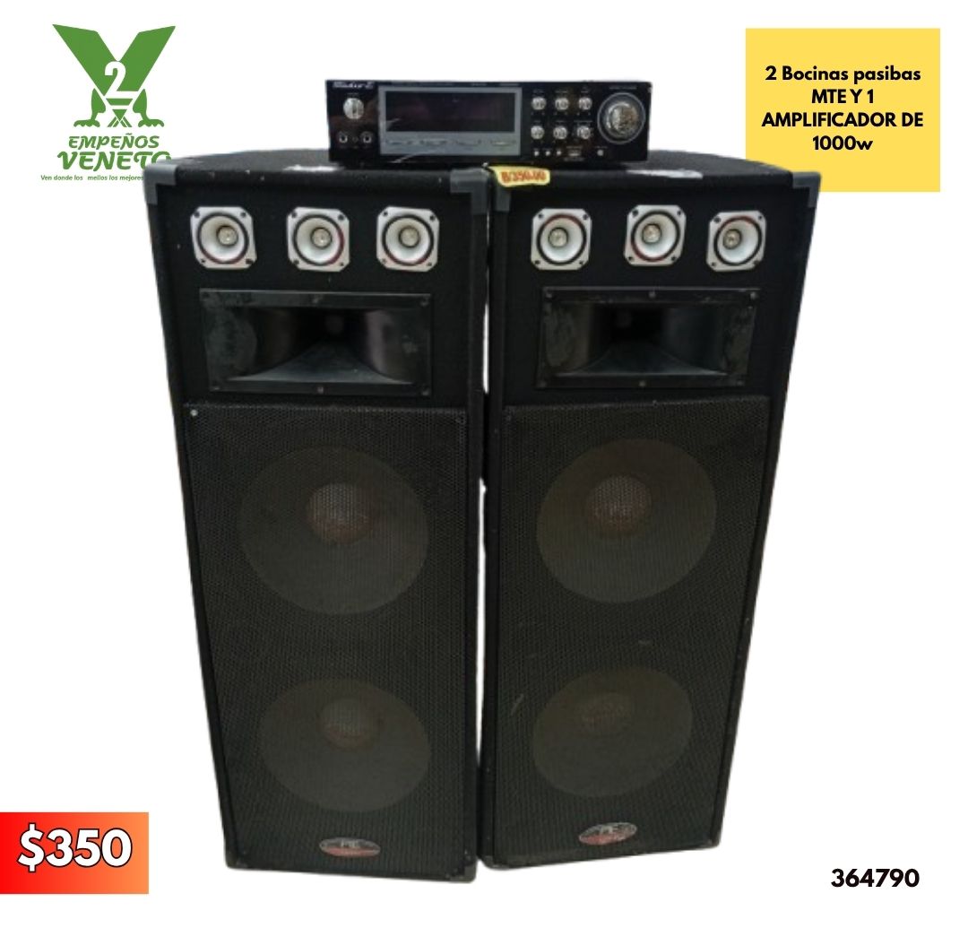 2 Bocinas pasivas MTE y Amplificador 364790