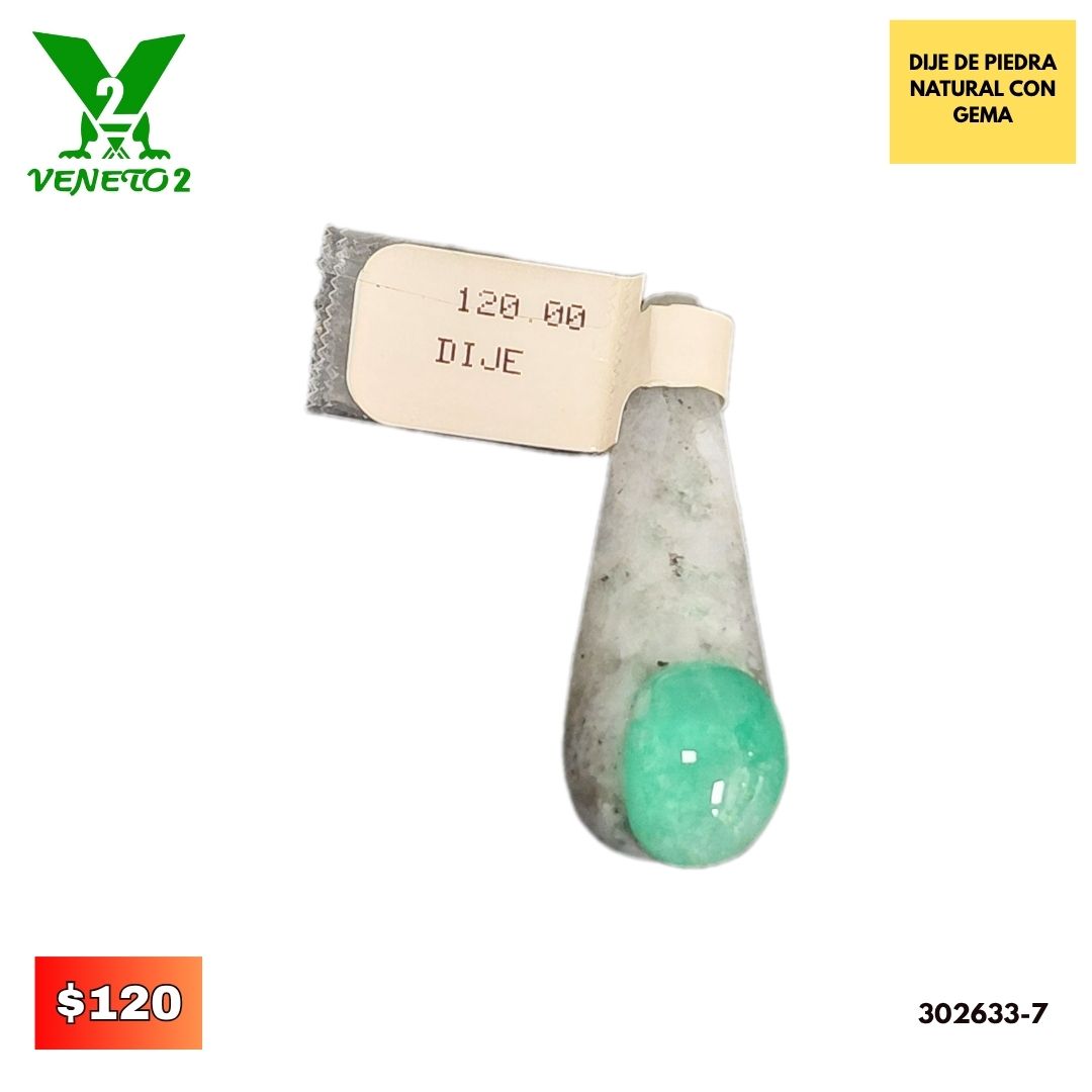 DIJE DE PIEDRA NATURAL CON GEMA 302633-7