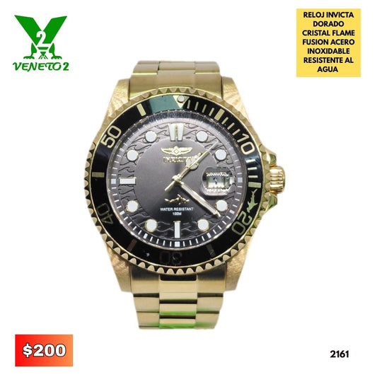 RELOJ INVICTA DORADO 2161