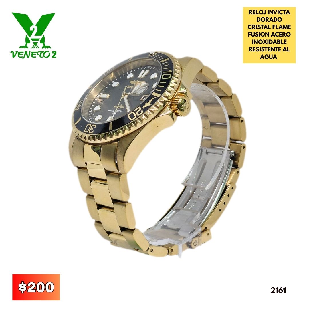 RELOJ INVICTA DORADO 2161