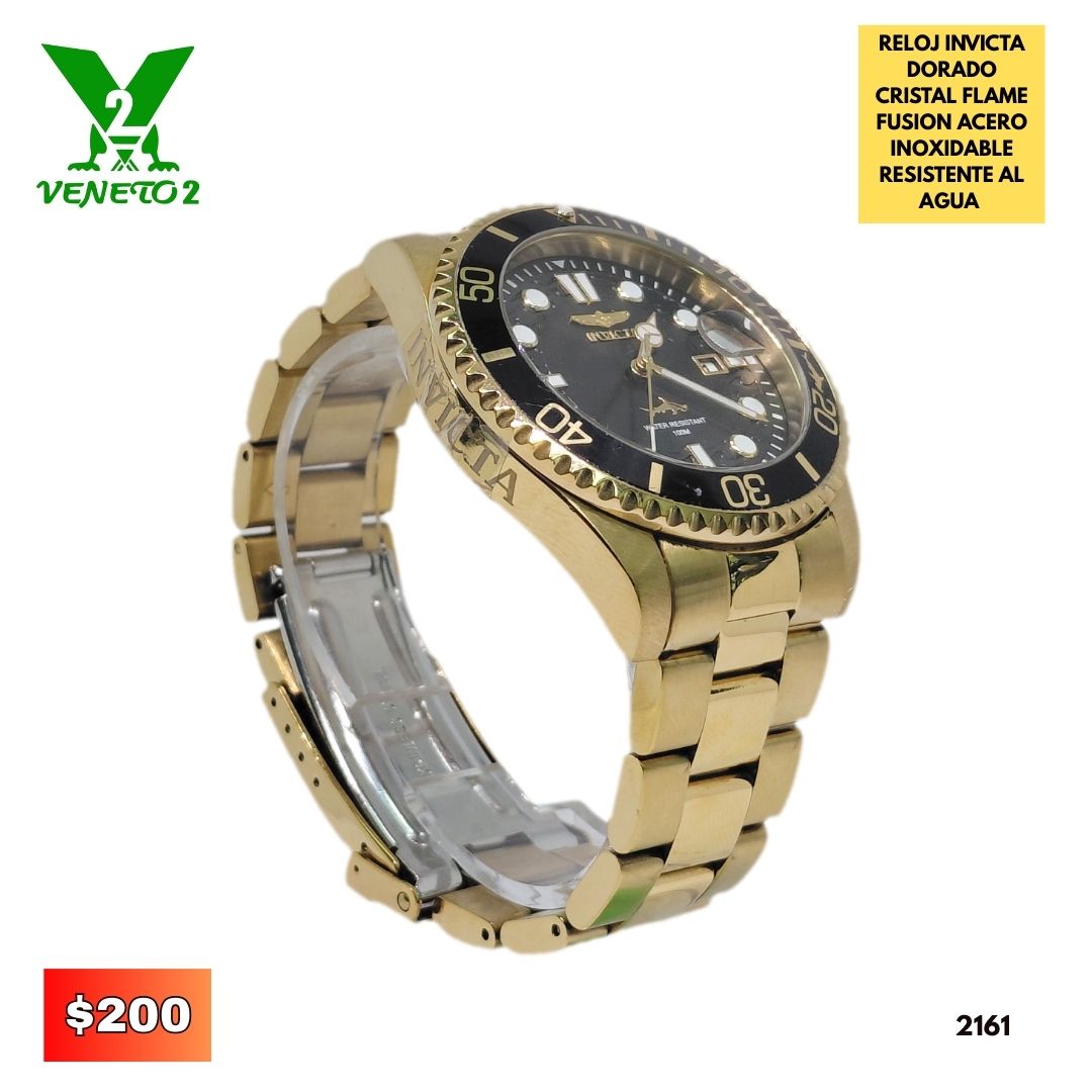 RELOJ INVICTA DORADO 2161
