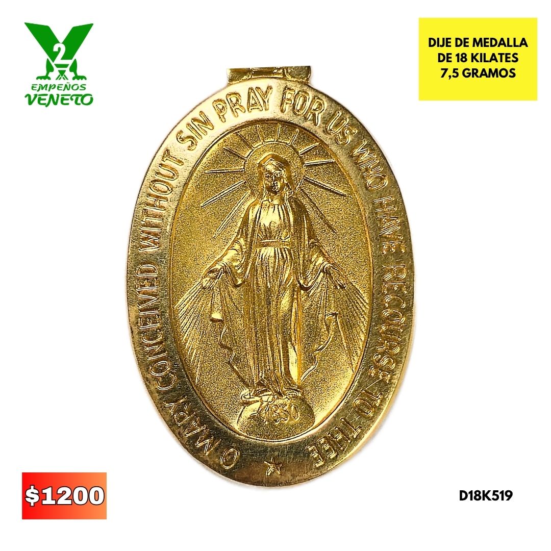DIJE DE ORO DE 18 KILATES D18K519