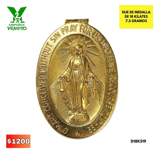 DIJE DE ORO DE 18 KILATES D18K519