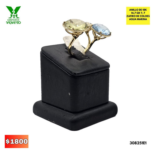 ANILLO DE 18 KILATES ZAFIRO 308251E1