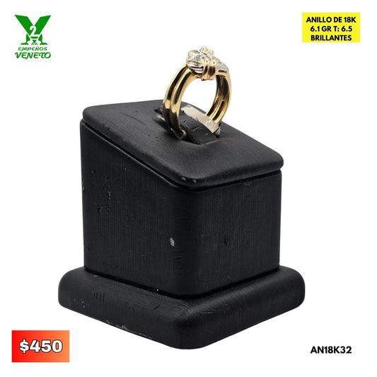 ANILLO DE 18K BRILLANTES AN18K32