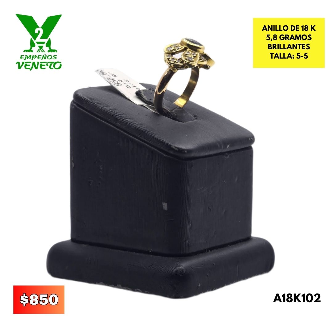 ANILLO DE ORO DE 18 KILATES
