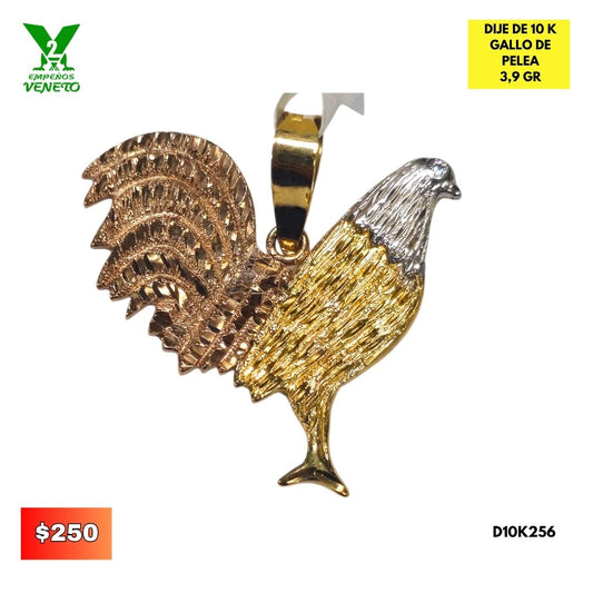 DIJE DE GALLO DE 10 KILATES D10K256