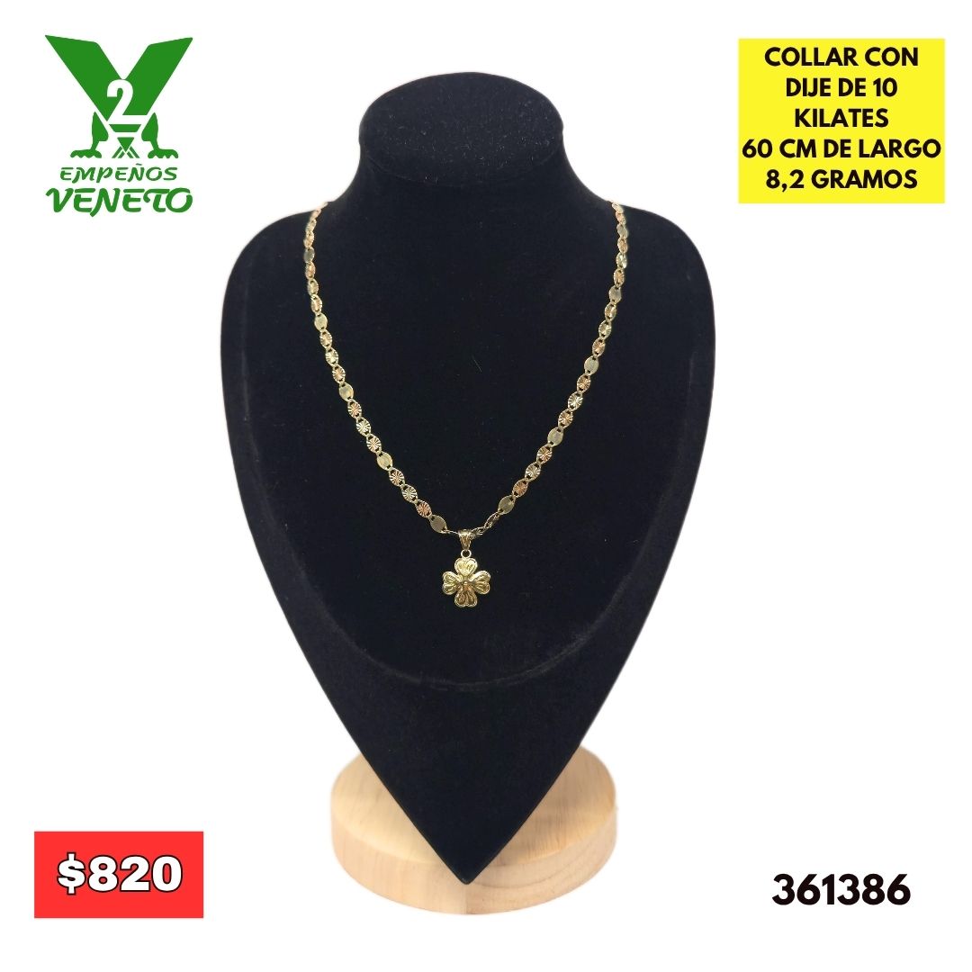 COLLAR CON DIJE DE 10 kILATES 361386