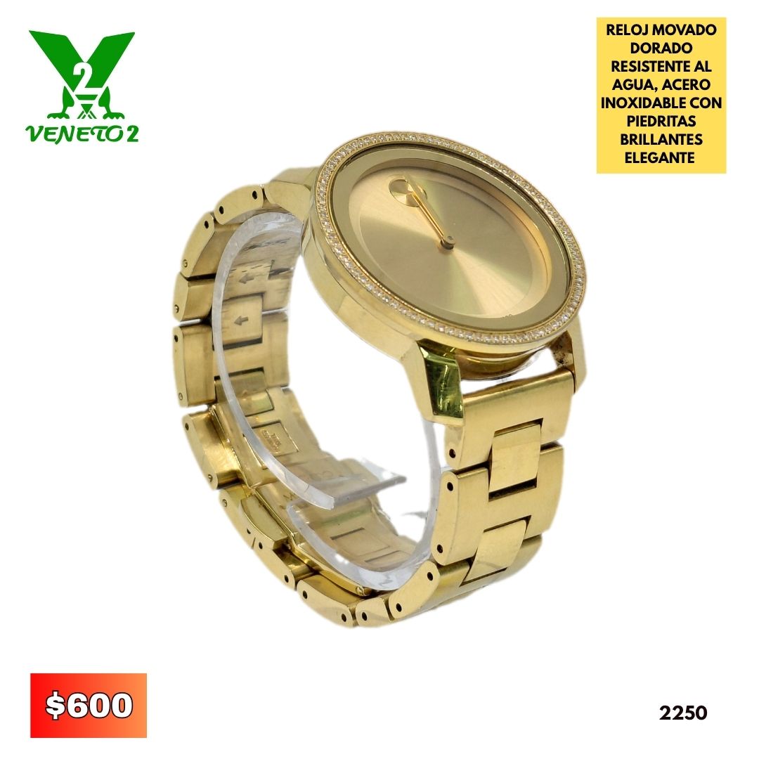 RELOJ MOVADO DORADO 2250