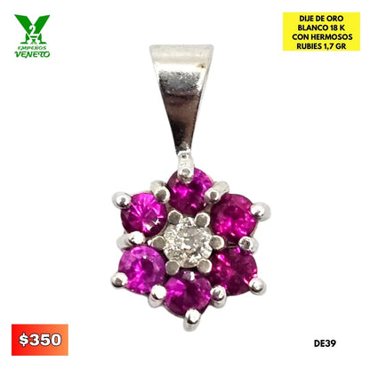 DIJE DE ORO 18 k CON RUBIES DE39