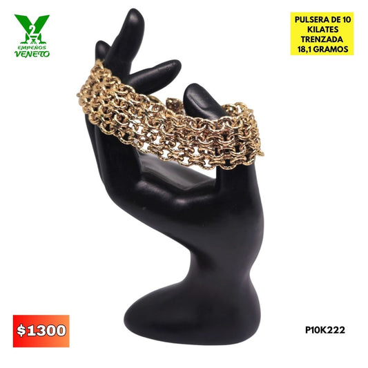 PULSERA TRENZADA DE 10 K P10K222