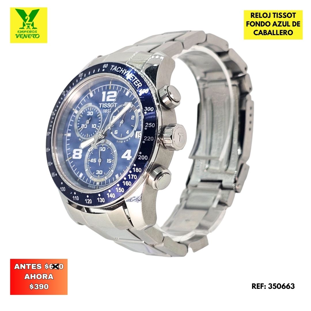 RELOJ TISSOT CRONOGRAFO FONDO AZUL